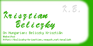 krisztian beliczky business card